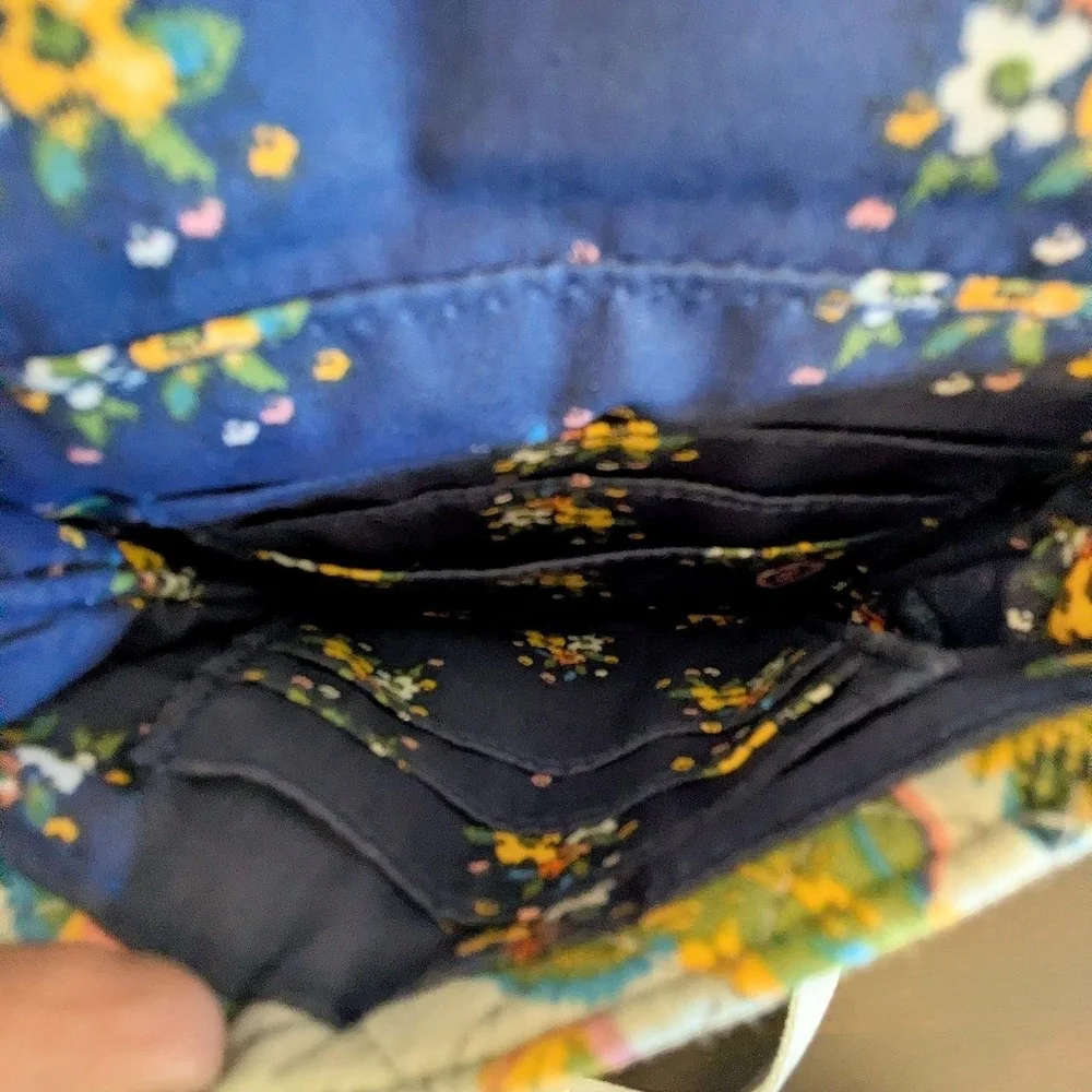 Floral Quilted Vera Bradley Crossbody Bag - Multicolor